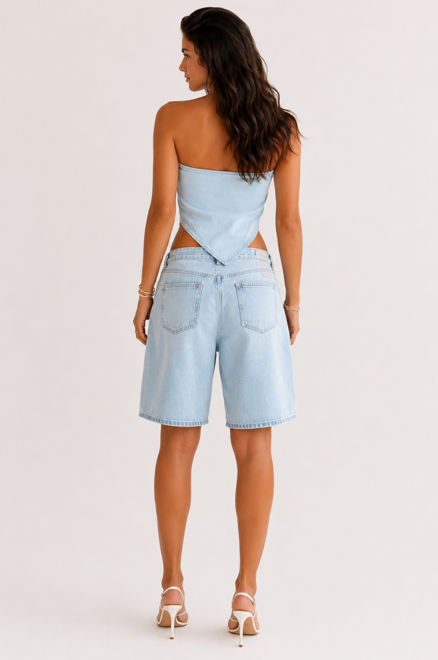 Siena Denim Two-Piece Set