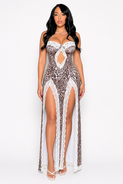 Glamour Thigh Split Maxi Dress