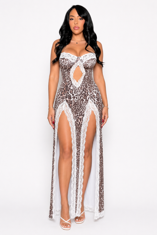 Glamour Thigh Split Maxi Dress